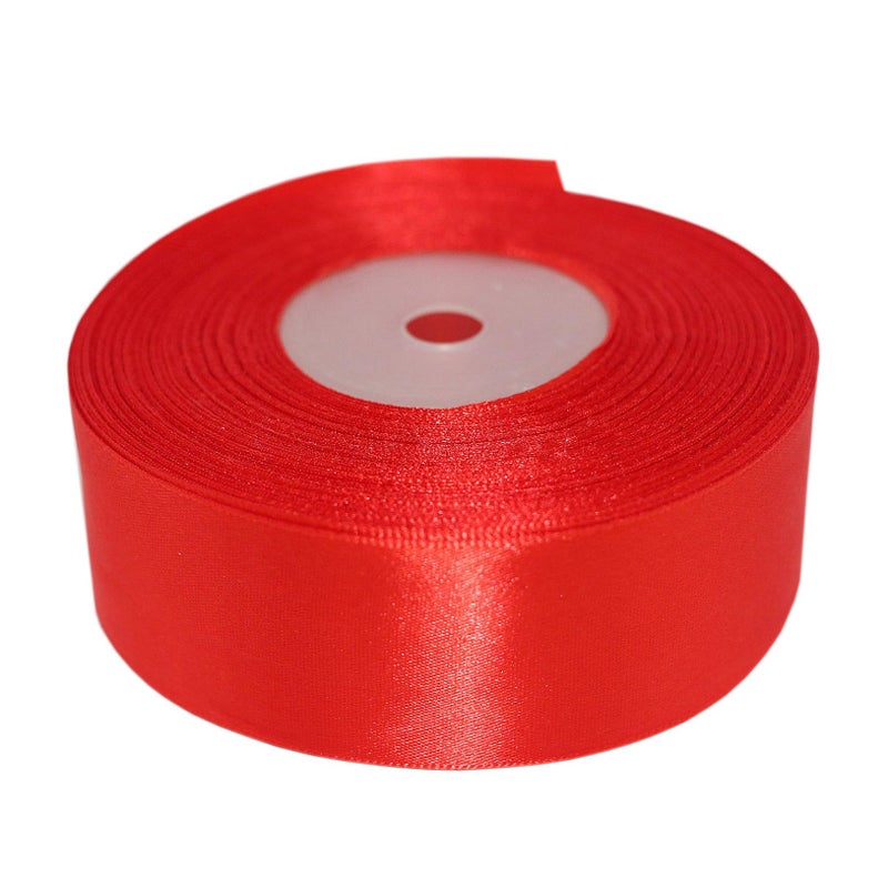 Model Worker 1-1/2" Wide Solid Single Face Satin Ribbon 50 Yards for Wedding Details, Sewing Projects, Gift Wrapping, Invitation Embellishments and Crafting Projects (Red) - Image 1